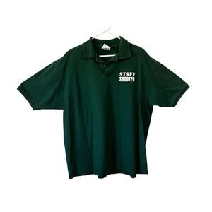 Vintage RED EAGLE Trading Men's XL Staff Shooter STENGER ARCHERY Polo Shirt